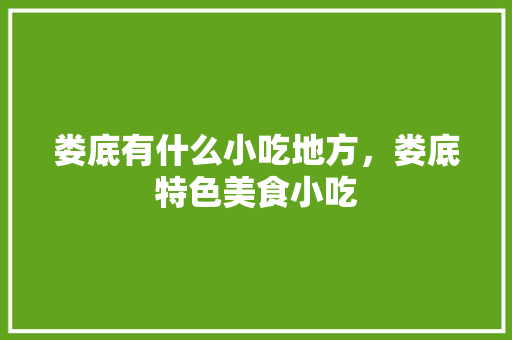 娄底有什么小吃地方，娄底特色美食小吃 娄底有什么小吃地方，娄底特色美食小吃 家居窍门