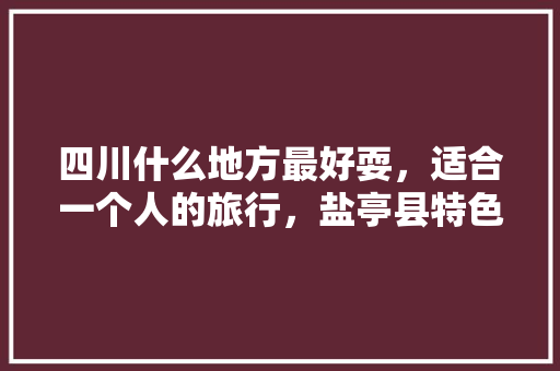 四川什么地方最好耍，适合一个人的旅行，盐亭县特色美食 四川什么地方最好耍，适合一个人的旅行，盐亭县特色美食 家居窍门