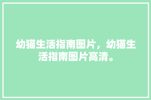 幼猫生活指南图片，幼猫生活指南图片高清。 幼猫生活指南图片，幼猫生活指南图片高清。 生活指南