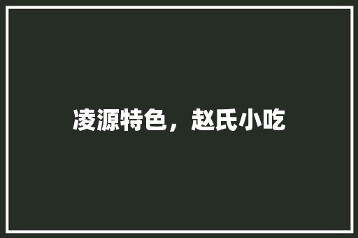 凌源特色，赵氏小吃
