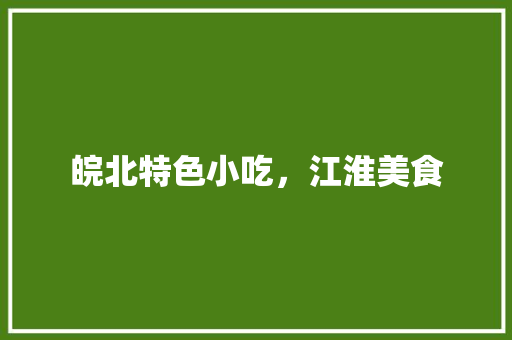 皖北特色小吃，江淮美食 皖北特色小吃，江淮美食 美食推荐