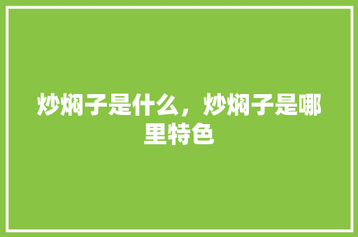 炒焖子是什么,炒焖子是哪里特色 旅行资讯 炒焖子是什么,炒焖子是哪里特色 炒焖子是什么,炒焖子是哪里特色 旅行资讯