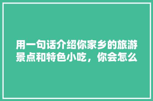用一句话介绍你家乡的旅游景点和特色小吃，你会怎么说，描写特色的小吃的作文
