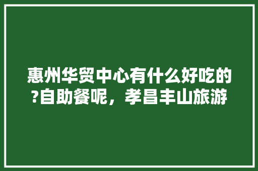 惠州华贸中心有什么好吃的?自助餐呢，孝昌丰山旅游景点
