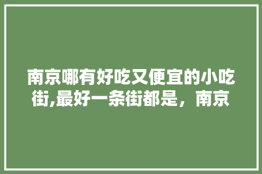 南京哪有好吃又便宜的小吃街,最好一条街都是，南京特色美食小吃店 南京哪有好吃又便宜的小吃街,最好一条街都是，南京特色美食小吃店 美食推荐