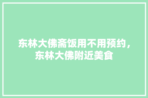 东林大佛斋饭用不用预约，东林大佛附近美食 东林大佛斋饭用不用预约，东林大佛附近美食 生活指南
