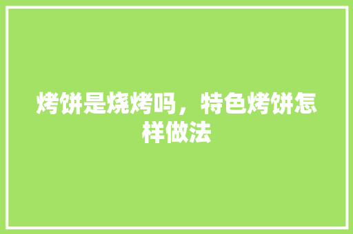 烤饼是烧烤吗，特色烤饼怎样做法 烤饼是烧烤吗，特色烤饼怎样做法 家居窍门