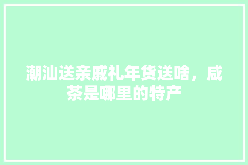 潮汕送亲戚礼年货送啥，咸茶是哪里的特产 潮汕送亲戚礼年货送啥，咸茶是哪里的特产 生活指南