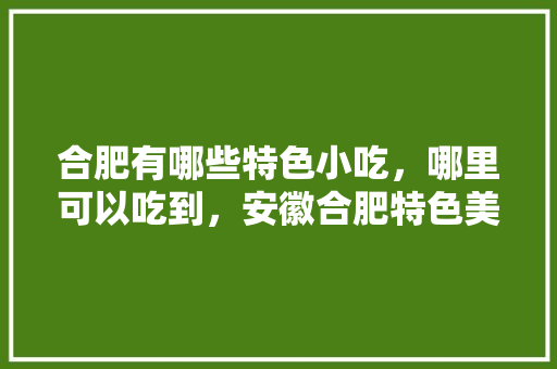 合肥有哪些特色小吃，哪里可以吃到，安徽合肥特色美食小吃 合肥有哪些特色小吃，哪里可以吃到，安徽合肥特色美食小吃 健康建议