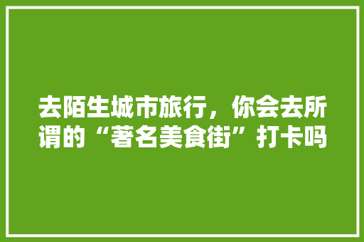 去陌生城市旅行，你会去所谓的“著名美食街”打卡吗，打卡当地美食 去陌生城市旅行，你会去所谓的“著名美食街”打卡吗，打卡当地美食 生活指南