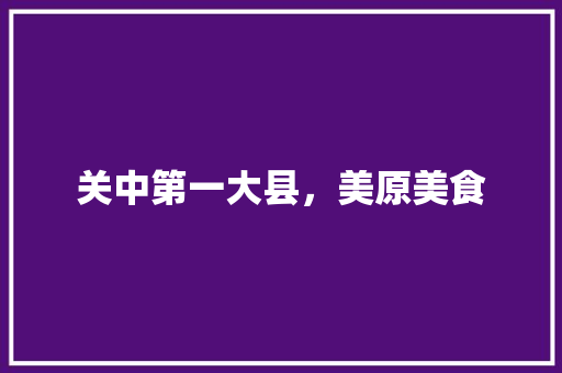 关中第一大县，美原美食 关中第一大县，美原美食 旅行资讯