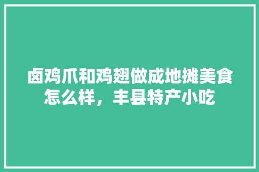 卤鸡爪和鸡翅做成地摊美食怎么样，丰县特产小吃 卤鸡爪和鸡翅做成地摊美食怎么样，丰县特产小吃 生活指南