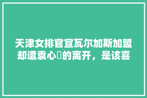 天津女排官宣瓦尔加斯加盟却遭袁心玥的离开，是该喜还是该忧呢，天津小吃加盟店排行榜前十名 天津女排官宣瓦尔加斯加盟却遭袁心玥的离开，是该喜还是该忧呢，天津小吃加盟店排行榜前十名 家居窍门