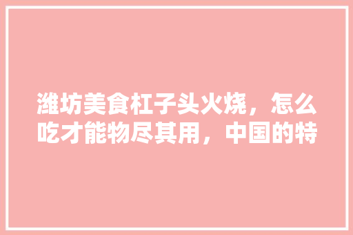 潍坊美食杠子头火烧，怎么吃才能物尽其用，中国的特色美食火烧 潍坊美食杠子头火烧，怎么吃才能物尽其用，中国的特色美食火烧 生活指南