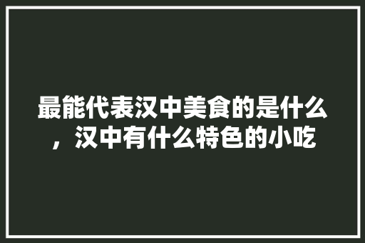 最能代表汉中美食的是什么，汉中有什么特色的小吃 最能代表汉中美食的是什么，汉中有什么特色的小吃 美食推荐