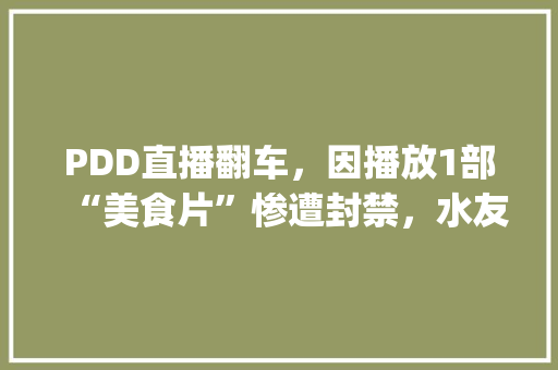 PDD直播翻车，因播放1部“美食片”惨遭封禁，水友：超管路走宽了，如何点评，pdd美食 PDD直播翻车，因播放1部“美食片”惨遭封禁，水友：超管路走宽了，如何点评，pdd美食 美食推荐
