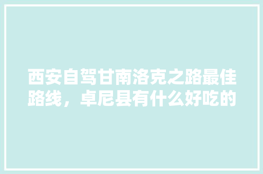 西安自驾甘南洛克之路最佳路线，卓尼县有什么好吃的 西安自驾甘南洛克之路最佳路线，卓尼县有什么好吃的 美食推荐