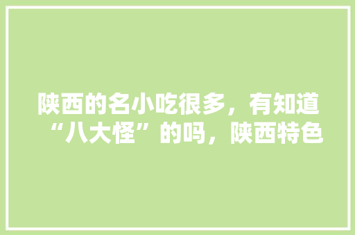 陕西的名小吃很多，有知道“八大怪”的吗，陕西特色美食视频 陕西的名小吃很多，有知道“八大怪”的吗，陕西特色美食视频 美食推荐