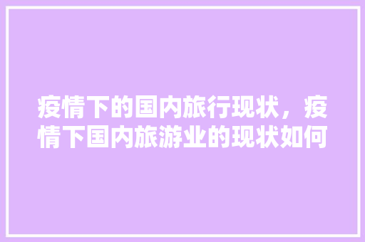 疫情下的国内旅行现状，疫情下国内旅游业的现状如何。
