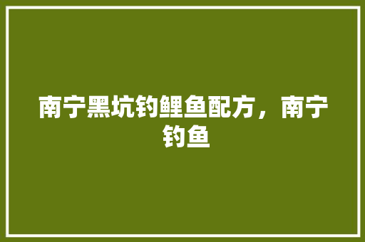 南宁黑坑钓鲤鱼配方，南宁 钓鱼 南宁黑坑钓鲤鱼配方，南宁 钓鱼 美食推荐