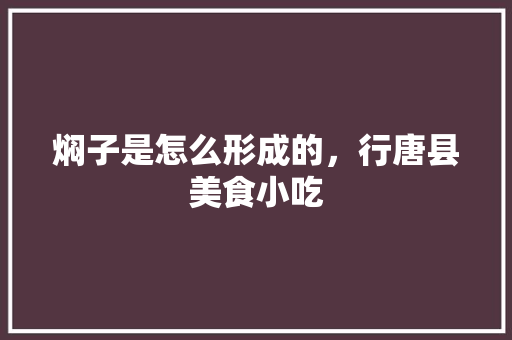 焖子是怎么形成的，行唐县美食小吃 焖子是怎么形成的，行唐县美食小吃 旅行资讯