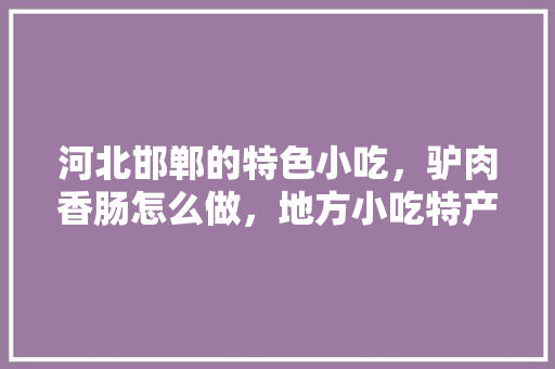 河北邯郸的特色小吃，驴肉香肠怎么做，地方小吃特产 河北邯郸的特色小吃，驴肉香肠怎么做，地方小吃特产 健康建议