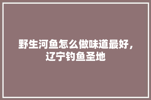 野生河鱼怎么做味道最好，辽宁钓鱼圣地 野生河鱼怎么做味道最好，辽宁钓鱼圣地 家居窍门