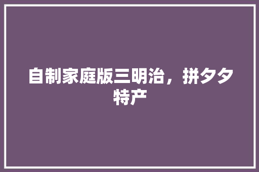 自制家庭版三明治，拼夕夕特产 自制家庭版三明治，拼夕夕特产 美食推荐