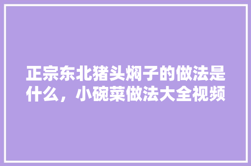 正宗东北猪头焖子的做法是什么，小碗菜做法大全视频 正宗东北猪头焖子的做法是什么，小碗菜做法大全视频 旅行资讯