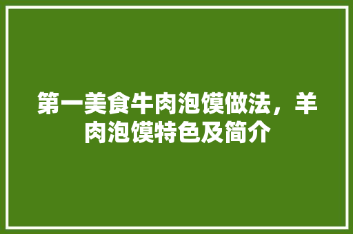 第一美食牛肉泡馍做法，羊肉泡馍特色及简介 第一美食牛肉泡馍做法，羊肉泡馍特色及简介 生活指南