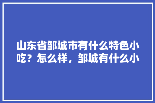 山东省邹城市有什么特色小吃？怎么样，邹城有什么小吃特色 山东省邹城市有什么特色小吃？怎么样，邹城有什么小吃特色 旅行资讯
