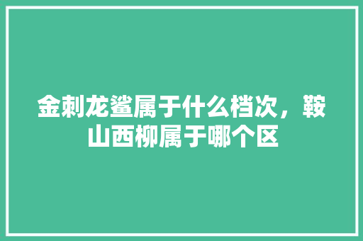 金刺龙鲨属于什么档次，鞍山西柳属于哪个区 金刺龙鲨属于什么档次，鞍山西柳属于哪个区 美食推荐