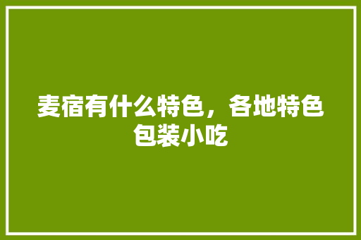麦宿有什么特色，各地特色包装小吃 麦宿有什么特色，各地特色包装小吃 生活指南