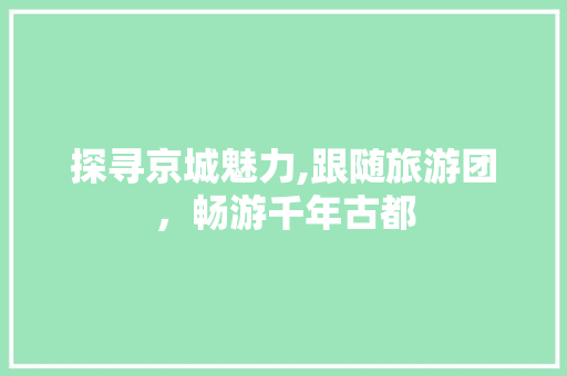 探寻京城魅力,跟随旅游团，畅游千年古都