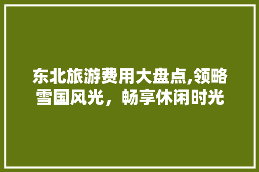 东北旅游费用大盘点,领略雪国风光，畅享休闲时光